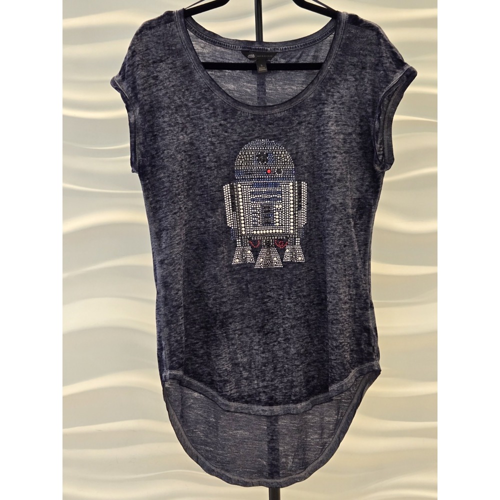 Tunic Shirt Size S Star Wars Rock & Republic Studded R2-D2 Short Sleeve High Lo